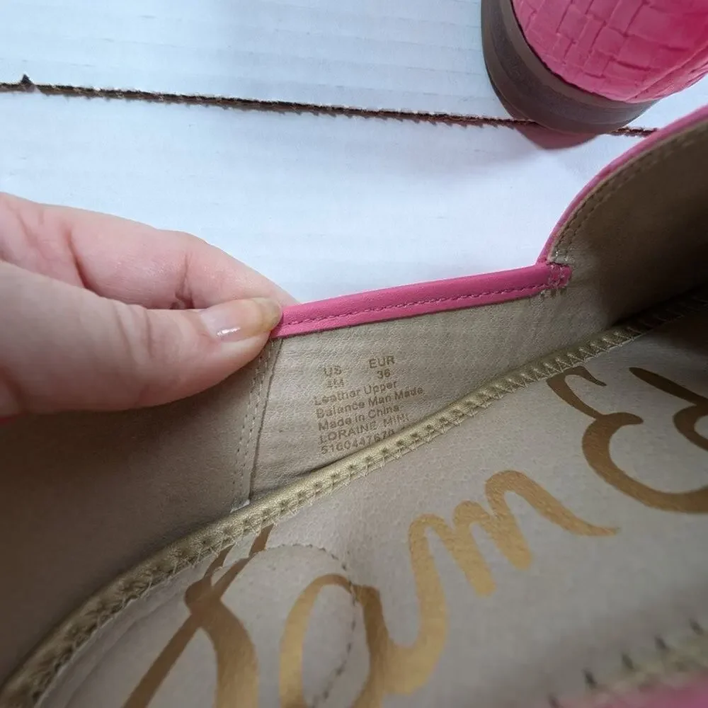 Girls Sam Edelman Loraine Loafer Size 4 Pink Preppy Barbie Comfort Horse Bit
